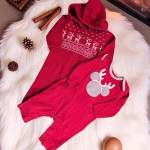 Lot of 2 Baby Christmas Outfits 3–6 Months – Disney Baby & Old Navy